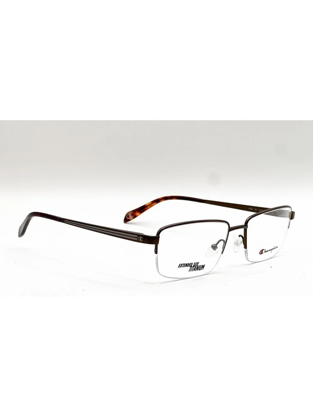 Champion CU4022 C03 Brown Semi Rimless Authentic Eyeglass Frames 57-19-150